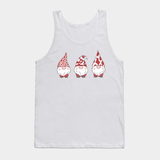 Merry Christmas Gnomes With A Cow Print Tank Top